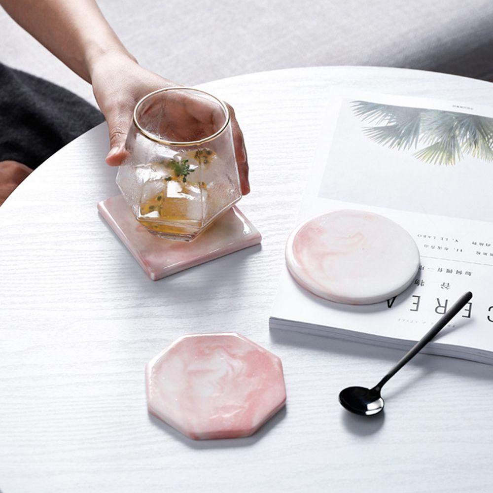 Đế Lót Tách Trà Chống Bỏng Chống Trượt Họa Tiết Đá Hoa Cương Sáng Tạo