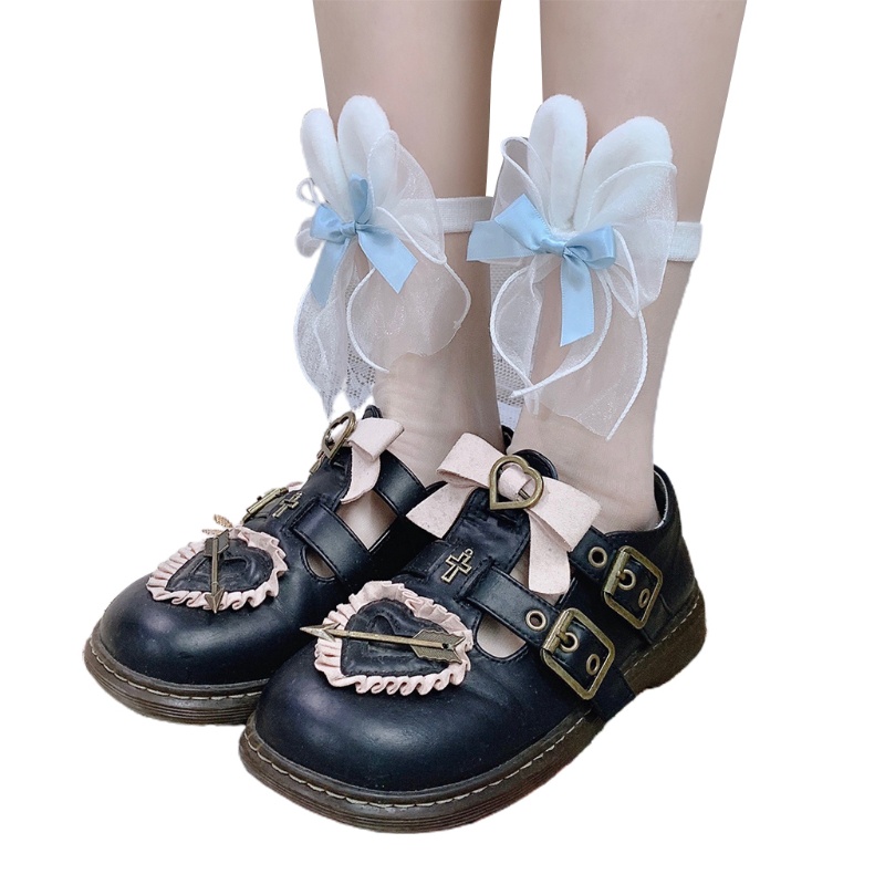 Youyo Đôi Vớ Sợi Thủy Tinh Phối Tai Thỏ Phong Cách Lolita Dành Cho Nữ