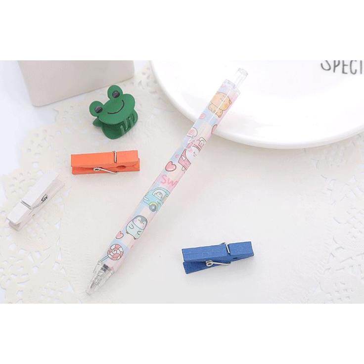 Bút Gel Bấm Thỏ Đáng Yêu Mực Đen 0,5mm Dễ Thương H201