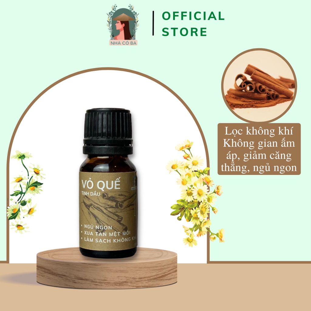 Tinh dầu thiên nhiên Nhà cô ba nguyên chất, xông phòng, nhiều mùi, 10ml