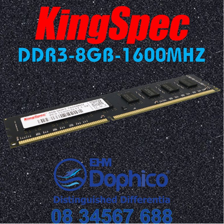 Ram KingSpec DDR3/DDR4 (4GB/8GB/1600MHz/2400MHz) cho PC – CHÍNH HÃNG KingSpec – Bảo hành 3 năm