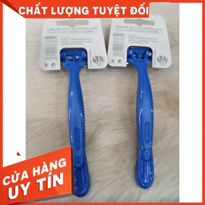 DAO CẠO 1 LẦN TREET RAZẺR   thiết kế nhỏ gọn ,tiện dụng , dễ thao tác ,lưỡi kép giúp cạo sát giảm trầy xước.