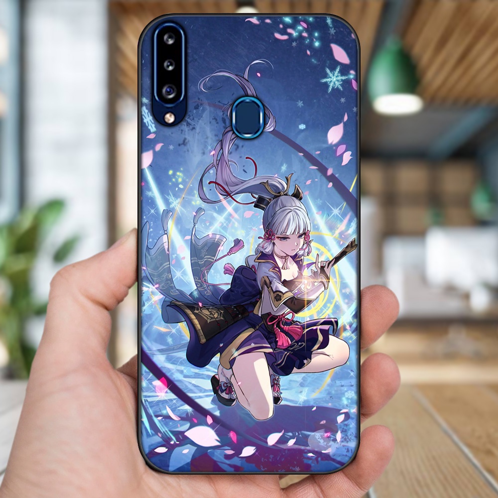 Ốp lưng Samsung A20S viền đen in hình Ayaka Genshin Impact