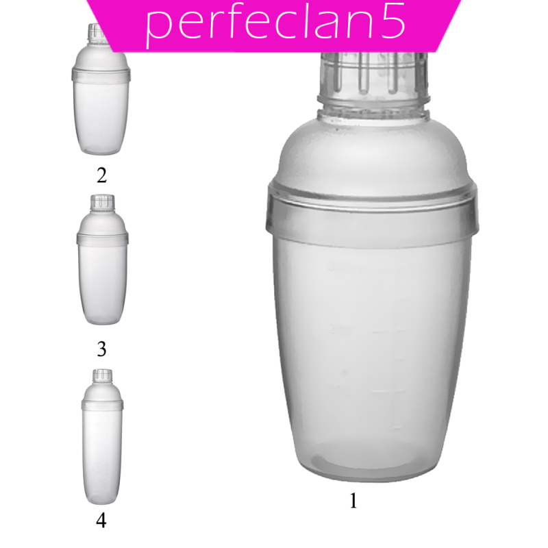 [perfeclan5]350ml Resin Bar Cocktail Shaker Drink Mixer Iced with Measurement Clear