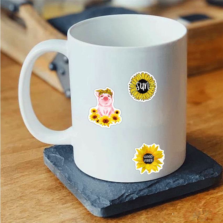 ❉ Healing Sunflowers Therapy Phrase Series 01 Stickers ❉ 50Pcs/Set Waterproof DIY Fashion Decals Doodle Stickers