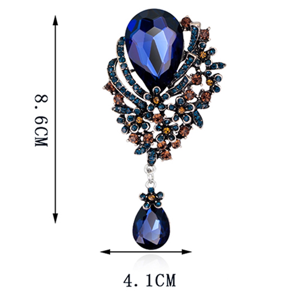 Ghim Cài Áo Bằng Hợp Kim Đính Đá Thiết Kế Đục Lỗ Thời Trang Cho Nữ
