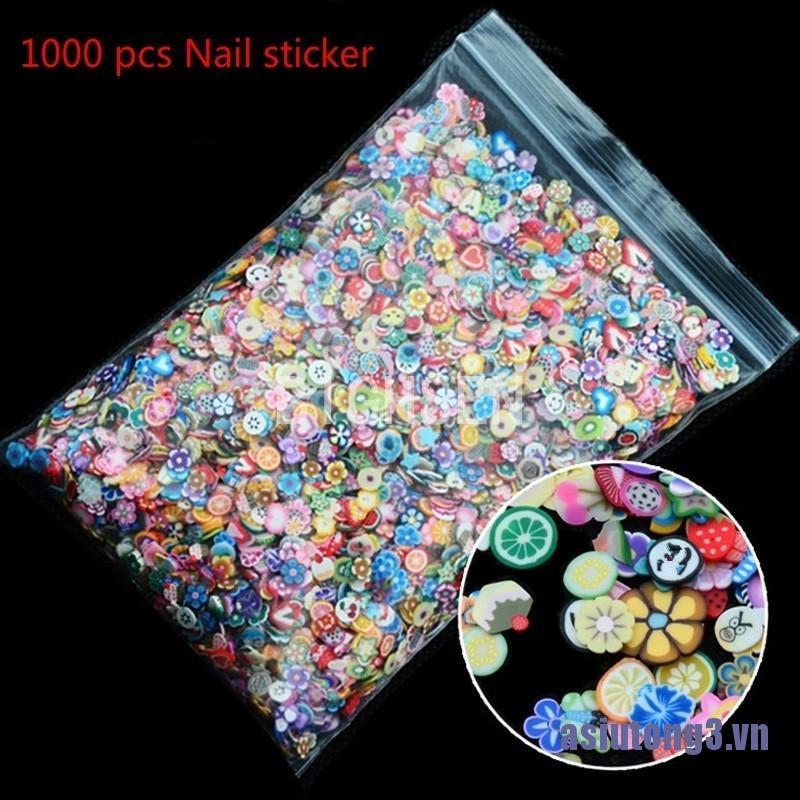Bộ 1000 Miếng Dán 3D Trang Trí Móng Tay Xinh Xắn