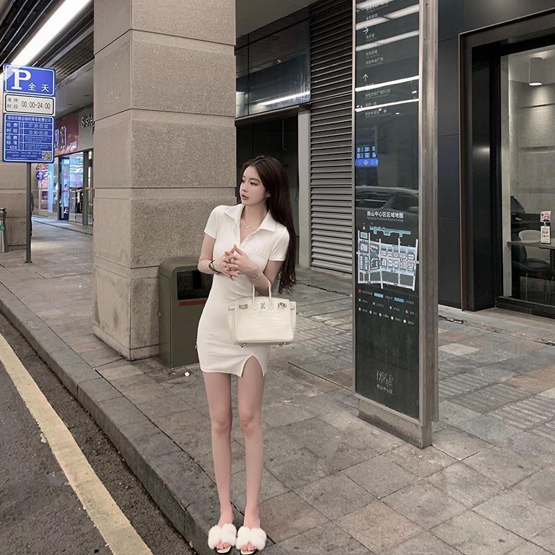 [MURIOKI] Đầm Dệt Kim Ôm Dáng Co Giãn Phong Cách Hàn Quốc Gợi Cảm Cho Nữ đầm len thêu đầm ôm body đầm thun co giãn