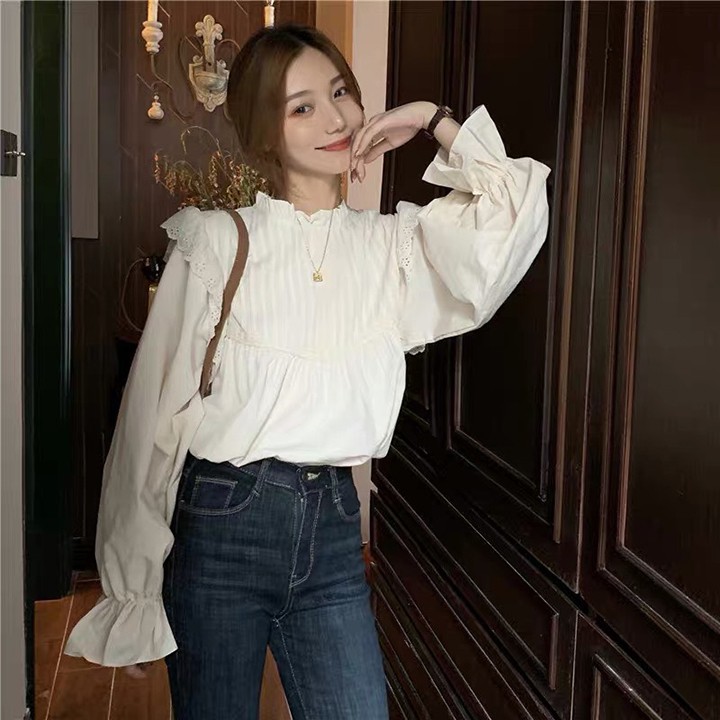 Áo babydoll viền bèo cánh tiên Hương Su - PVN2492