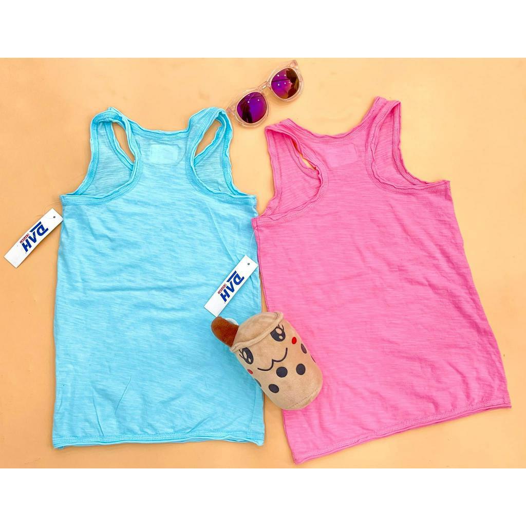 Aó 3 lỗ cotton xước áo sát nách bé gái HM VNXK dư xịn size 2-14 tuổi