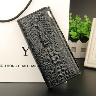 Ví da nữ dáng dài họa tiết da cá sấu