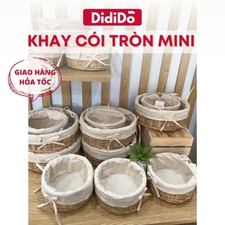 Khay cói mini có vải lót