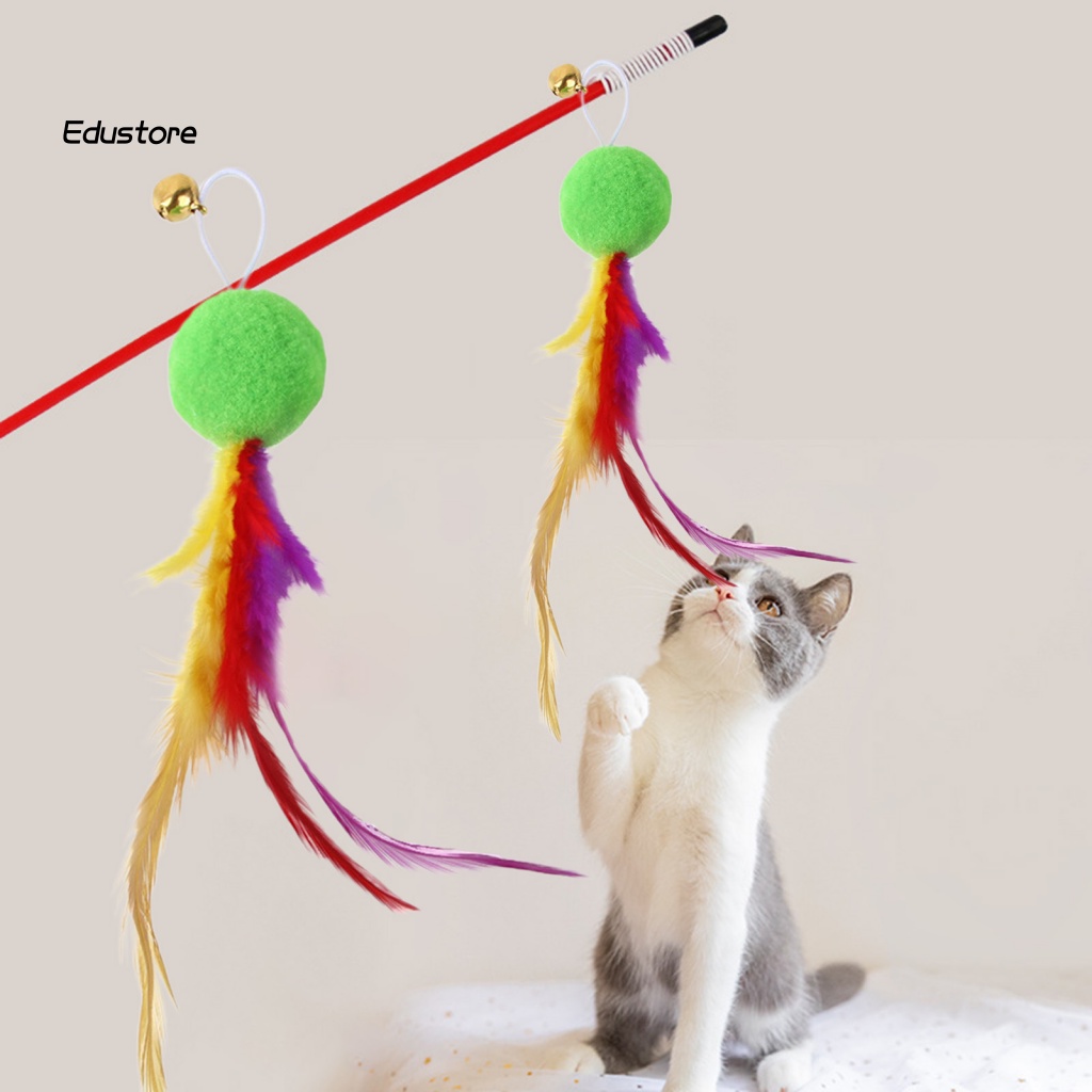 Đồ Chơi Cần Câu Gắn Lông Vũ Thay Thế Cho Mèo Cưng