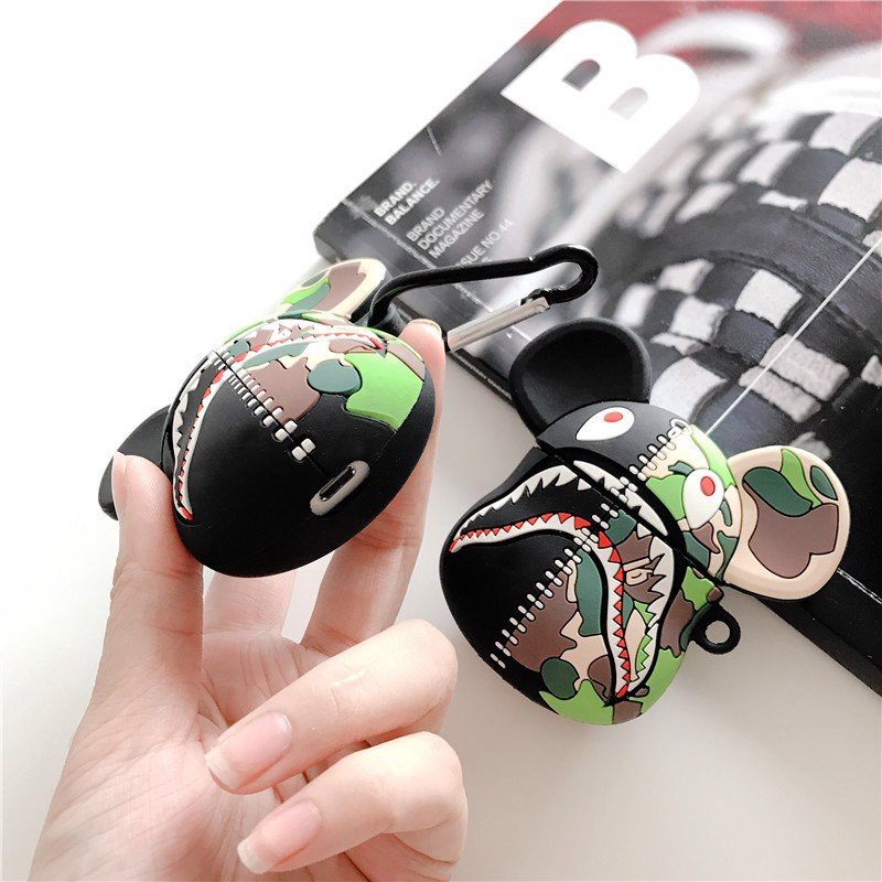 Case Airpods - Ốp Airpods 1/2/3  - Bearbrick camo