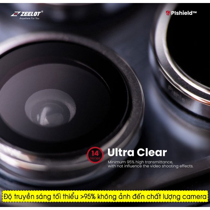 Dán Camera IP 14 Pro Max/14 Pro - IP 14/14 Plus Zeelot Titanium cường lực