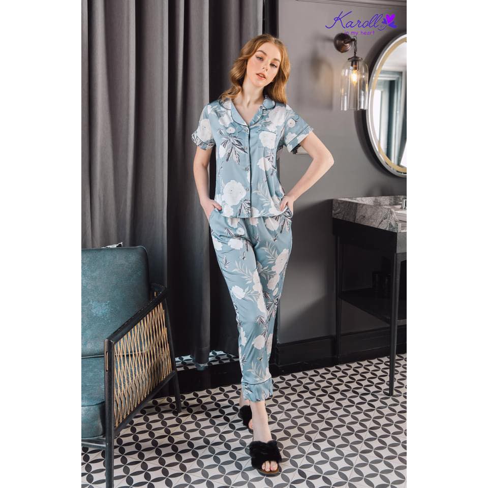 Bộ đồ Lụa LUXURY KAROLL HIT CỦA HOT Bộ pijama chất lụa siêu mềm, mịn và thoáng mát