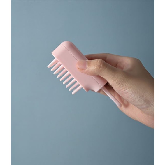 Bàn Chải Tắm Chó Mèo Đầu Silicone Đàn Hồi Tốt Có Móc Treo