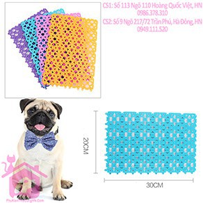Tấm lót nhựa chuồng thú cưng kích thước 20x30cm - CutePets Phụ kiện chó mèo Pet shop Hà Nội - Hàng nhập khẩu