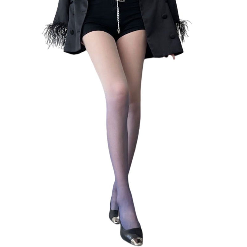 Quần Tất Nhung Siêu Mỏng Màu Kẹo Gradient Phong Cách Gothic Punk Nhật Bản Harajuku Co Giãn Cho Nữ