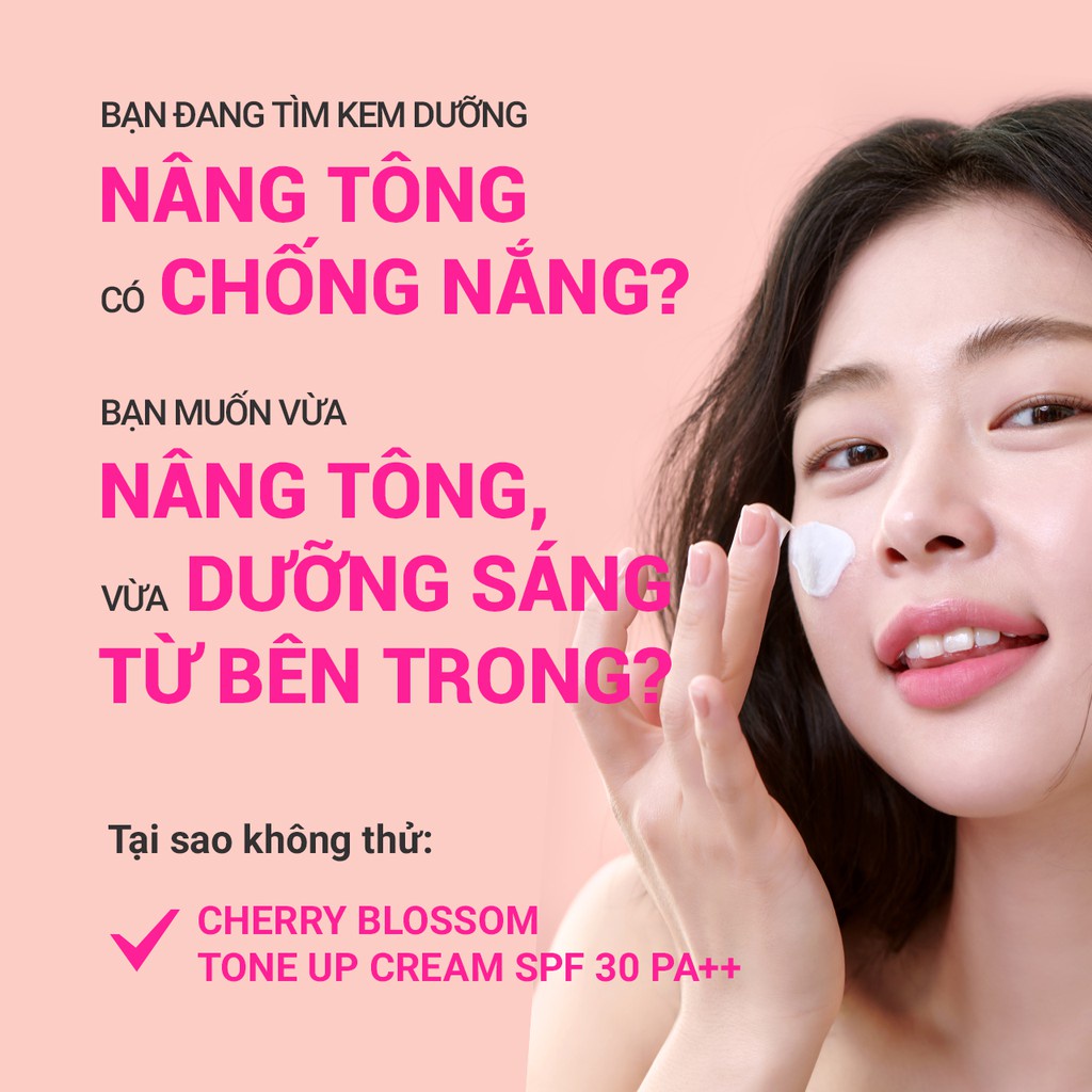 Kem nâng tông chống nắng innisfree Jeju Cherry Blossom Tone up Cream SPF30 PA++ 50ml