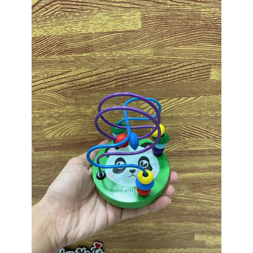 Đồ chơi luồn hạt mini gỗ cho bé luyện khéo tay và kiên nhẫn