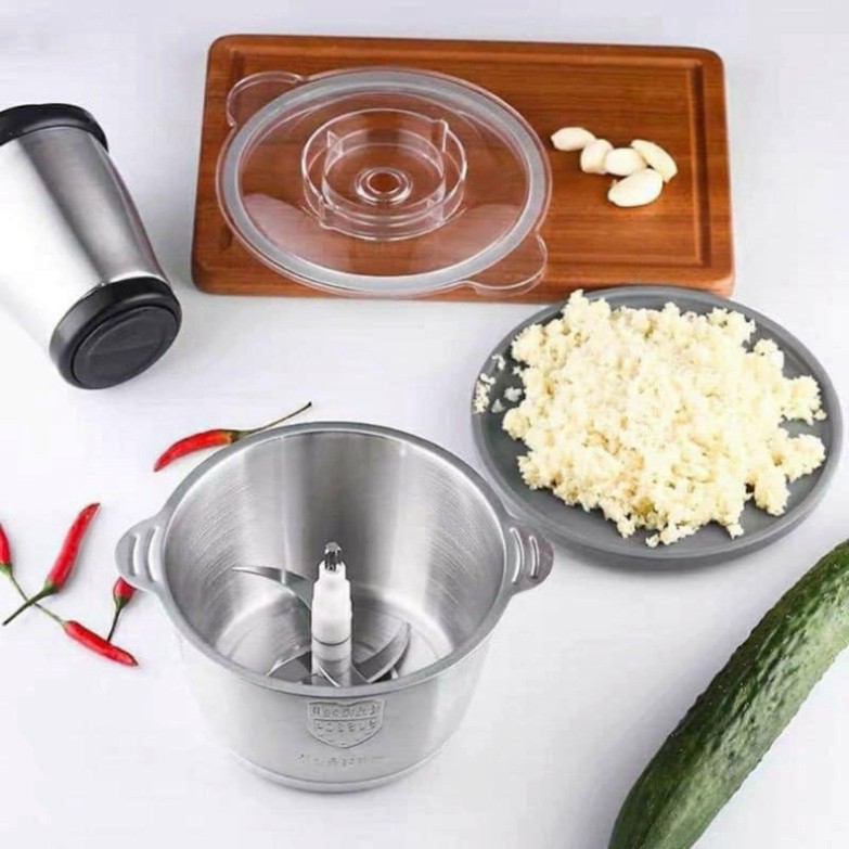 Máy Xay Thịt FOOD PROCESSOR HDA Cối Inox Đa Năng Dao 4 Lưỡi - Dung Tích 2 lít - MACA COMPANY