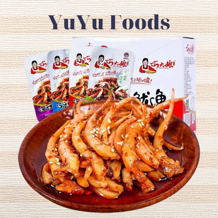 Râu mực cay Hồ Nam, đồ ăn vặt Trung Quốc, đồ ăn vặt ngon M03