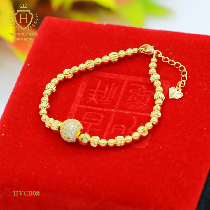 Lắc Tay Vòng Tay, Nhẫn Nữ Titan Xi Mạ Vàng Đẳng Cấp - Trang Sức Hava Hong Kong - HVCB02