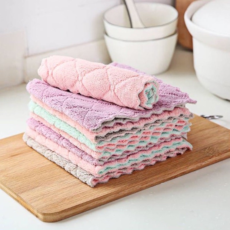 Sét 10 khăn lau đa năng - thấm hút, mềm mịn, không ra lông