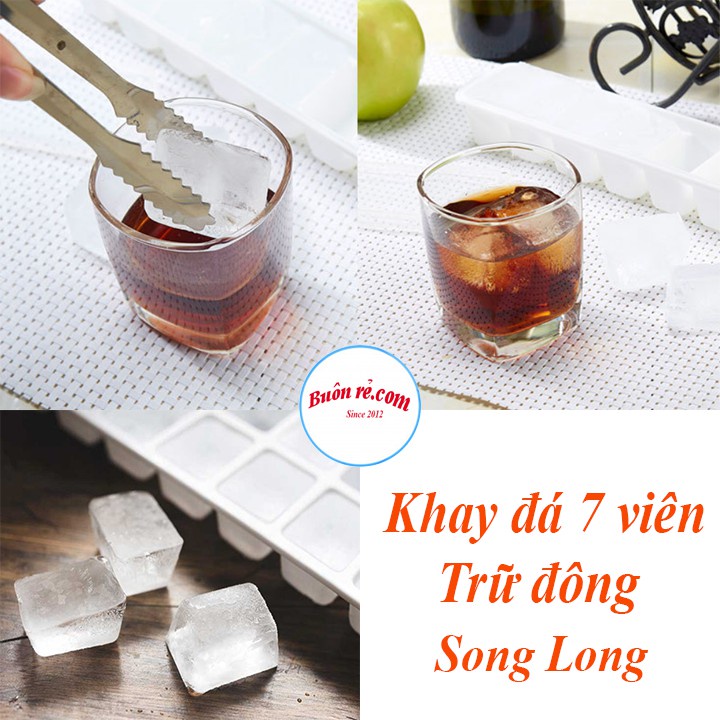 Khay Đựng Đồ Trữ Đông Ăn Dặm Cho Bé -Khay Đá Có Nắp Song Long ( khay 7 viên) - br00177