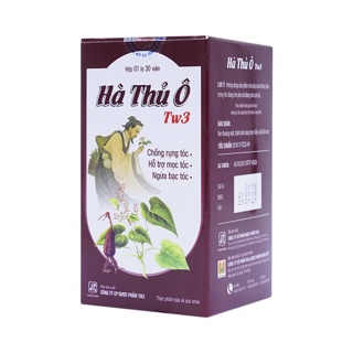 Viên Uống HÀ THỦ Ô TW3 Chống Rụng Tóc Hỗ Trợ Mọc Tóc Ngừa Bạc Tóc
