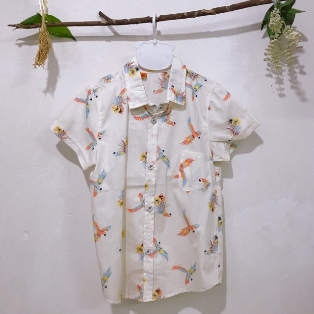 Sơ mi họa tiết Summer cho bé trai sz 1-6y