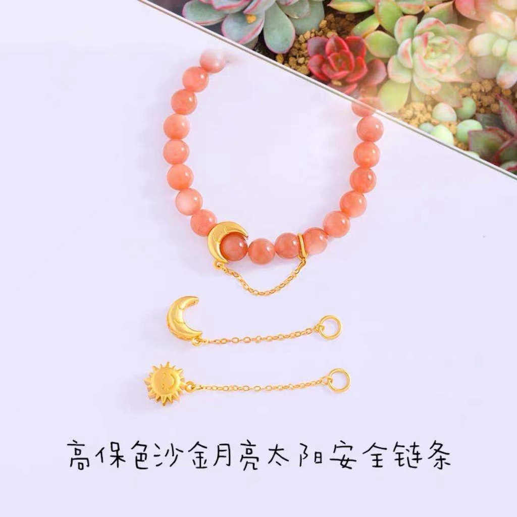 Vòng Đeo Tay Dây Xích Mặt Trăng / Mặt Trời / Mặt Trời Nhiều Màu Sắc 24k Chống Dị Ứng Chống Thất Lạc diy Chống ngừa