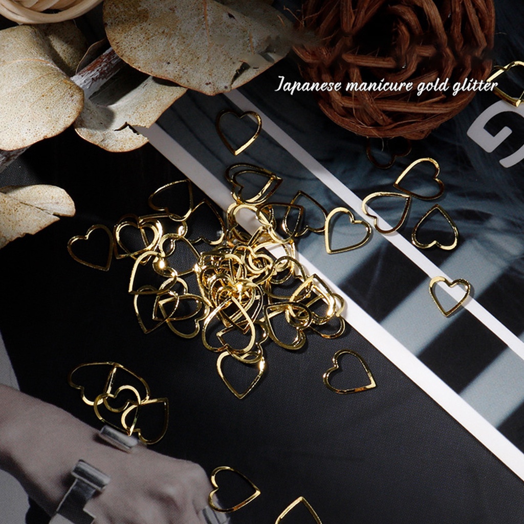 Set 100 Đinh Tán Kim Loại Tạo Hiệu Ứng 3D Không Phai Màu Trang Trí Móng