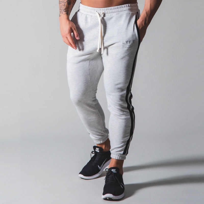 Quần Thể Thao Cotton Phối Sọc Cá Tính Dành Cho Nam / Size M-3XL