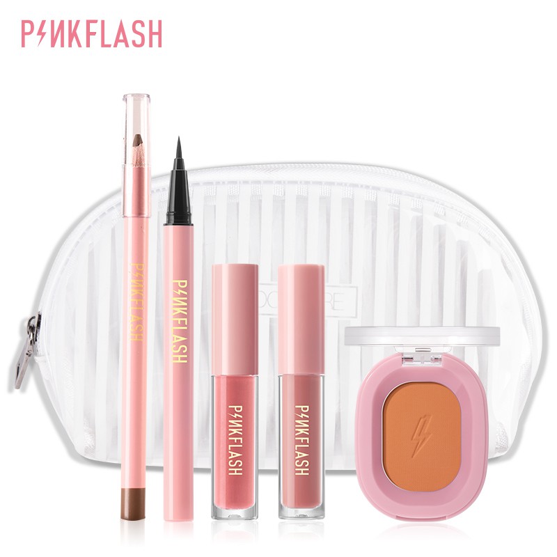 Bộ 6 Mỹ Phẩm Trang Điểm PINKFLASH Tích Hợp Phấn Má Hồng Tiện Lợi