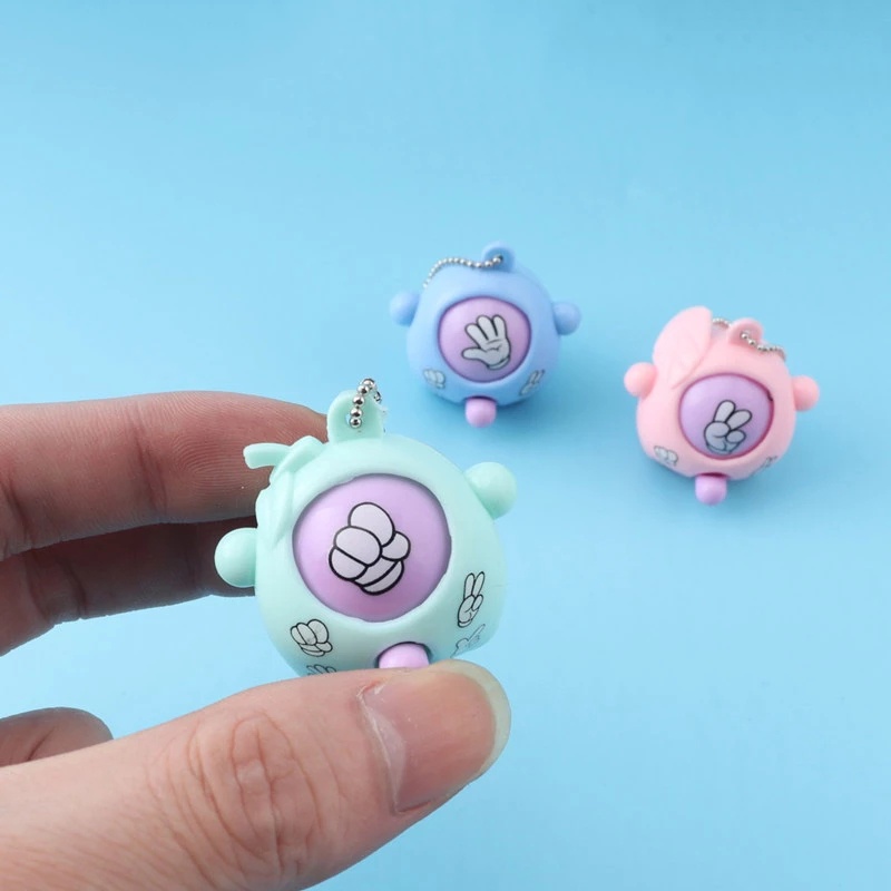 1/2 Móc Khóa Hình Kéo Giấy Chơi Game Đeo Ngón Tay Độc Đáo