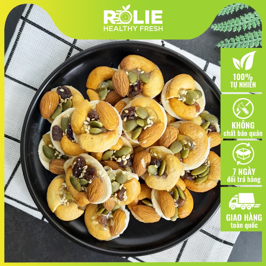 Bánh Đồng Tiền Mix Hạt 300G Rolie Healthy Fresh Thơm Ngon, An toàn, Tốt cho sức khỏe