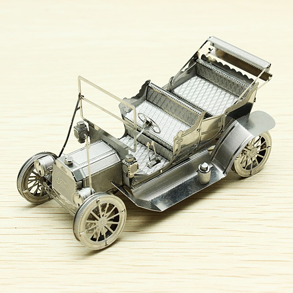 Mô hình kim loại lắp ghép lắp ráp trang trí 3D - xe ô tô cổ (Tặng dụng cụ lắp ghép khi mua 2 bộ bất kỳ)