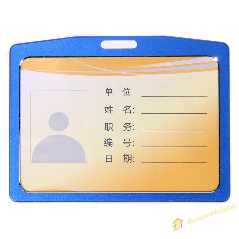 【On Sale】Aluminum Alloy Business Work Card ID Badge Holder Name Tag Card Holders