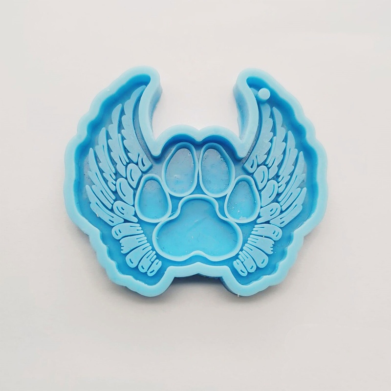 Set 2 Khuôn Silicone Làm Móc Khóa Hình Trái Tim