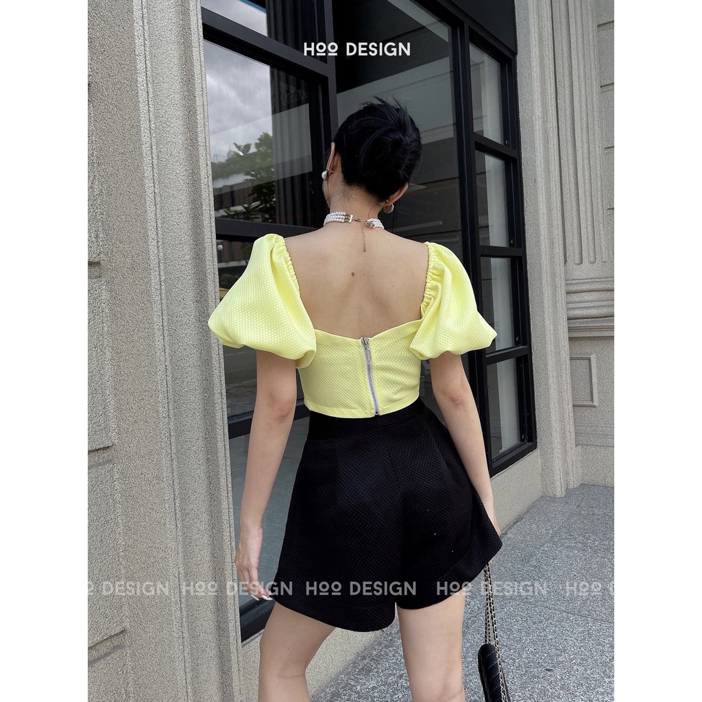 Quần Short Dáng Xòe Lưng Cao Tôn Dáng - HOO DESIGN