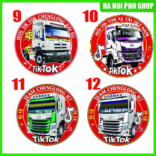 Tem Logo Hà Nội Phố Xe Tải Tùy chọn Mẫu và kích thước 16cm, Phản quang, chống nước, Bền Màu, Chịu Nhiệt