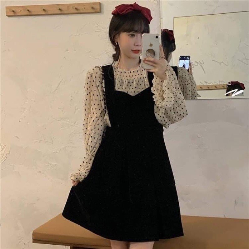 set yếm nhung ( kèm ảnh thật)