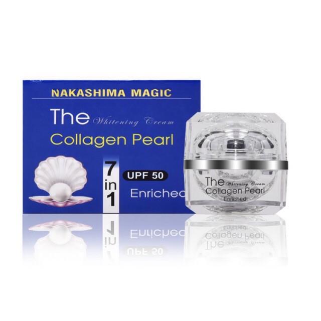 [Chính hãng] Kem dưỡng trắng da Nakashima Magic Collagen Pearl 7in1 bột ngọc trai 30g