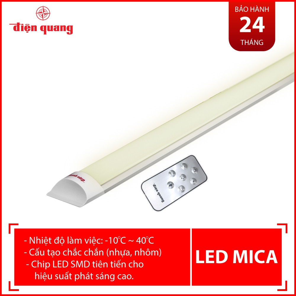 Bộ đèn LED MICA SMART Điện Quang ĐQ LED MF02RF 367CCT (36W, điều chỉnh độ sáng và nhiệt độ màu, có remote, nhôm nhựa)