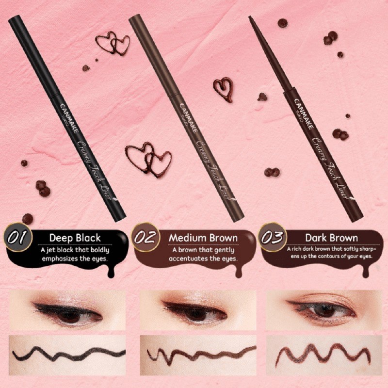 Gel Kẻ Mắt Lâu Trôi Canmake Creamy Touch Liner