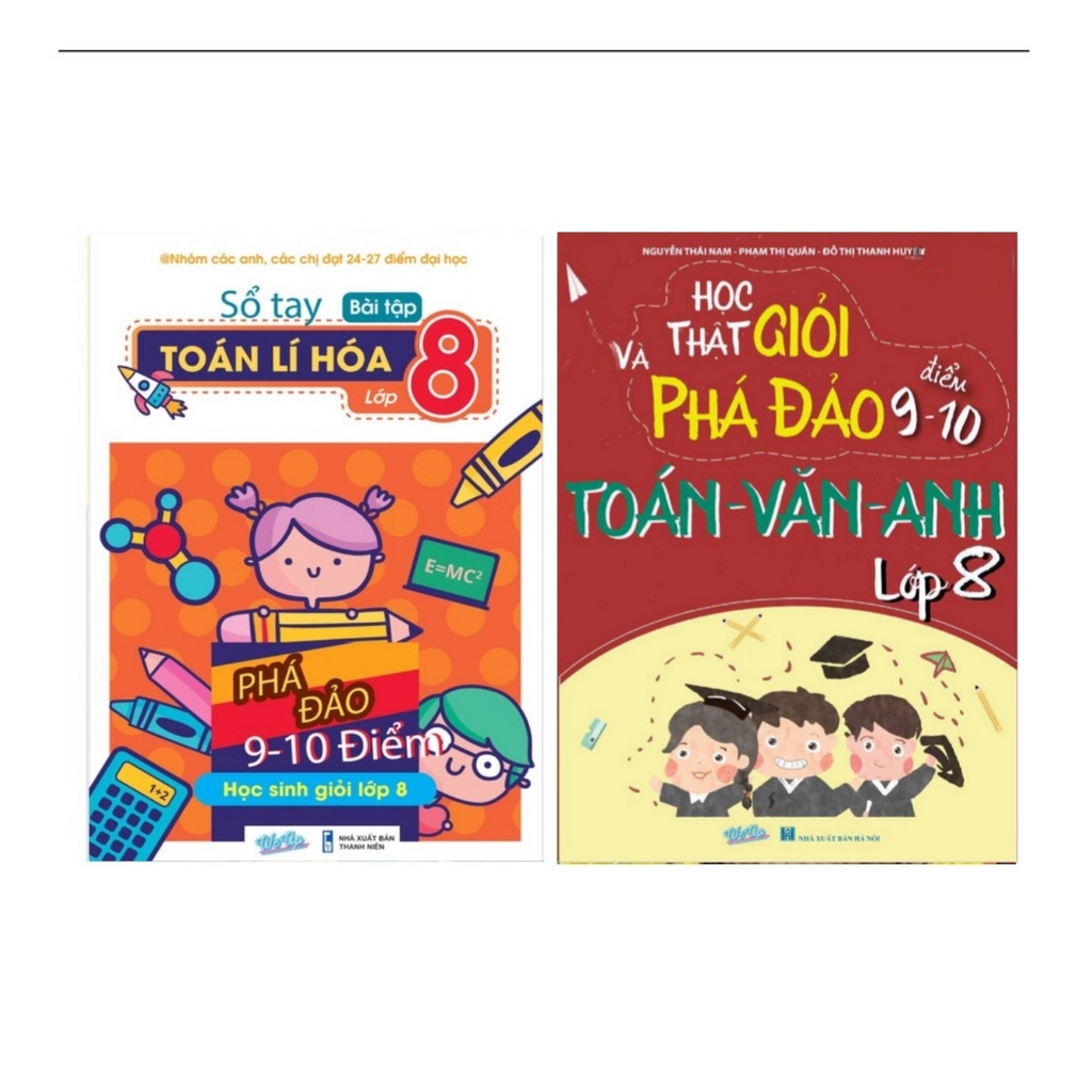 Sách- Combo Sổ Tay Toán Văn Anh Và Toán Lý Hóa Lớp 8