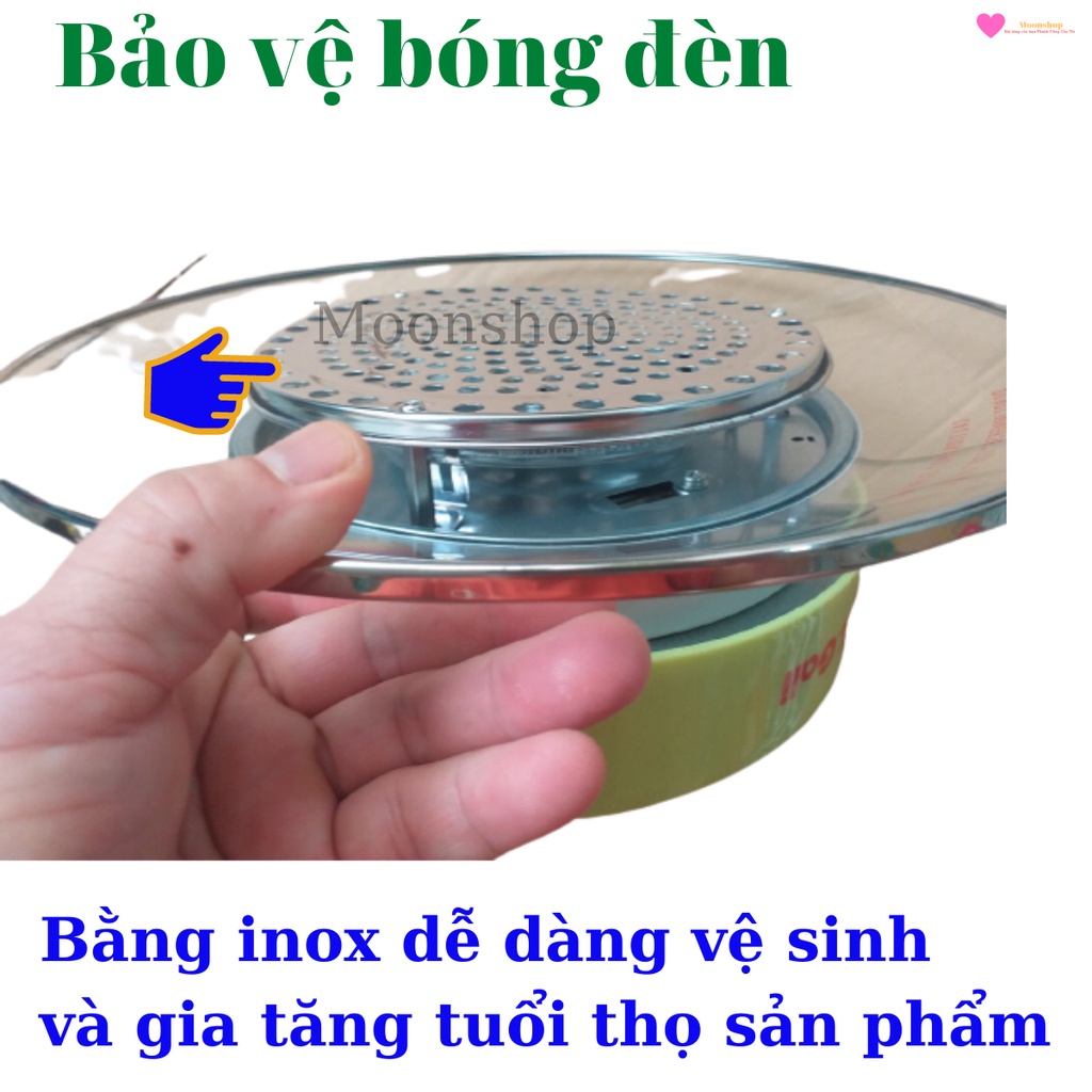 Lò thủy tinh, nồi chiên không dầu, lò nướng điện chất lượng Gali 1300w 17 lít bảo hành 1 năm tặng 5 phụ kiện Moon Store