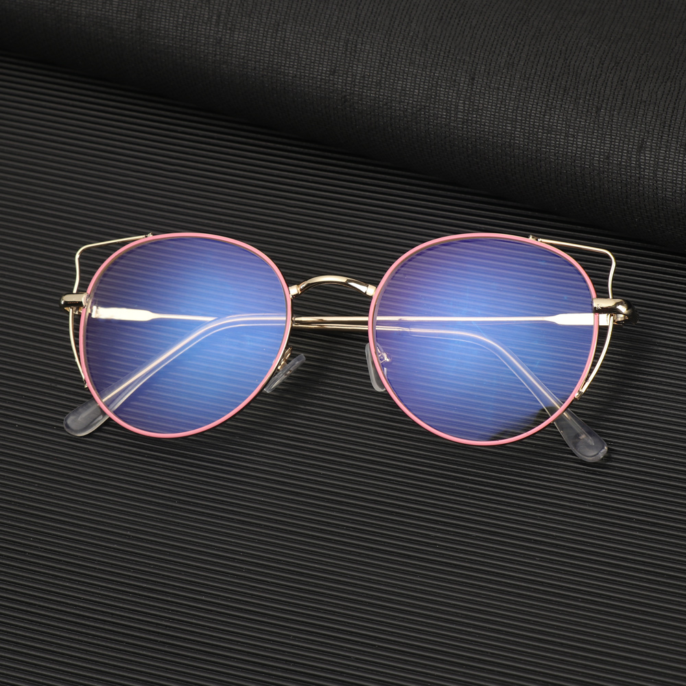 Mắt Kính Gọng Kim Loại Tròn Nhiều Màu Sắc